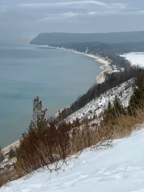 Sleeping Bear Dunes overlook of Lake Michigan near the property
