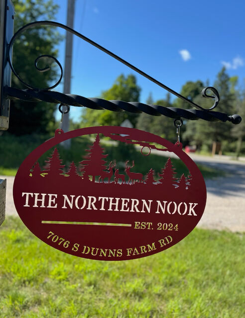 Hanging The Northern Nook property sign